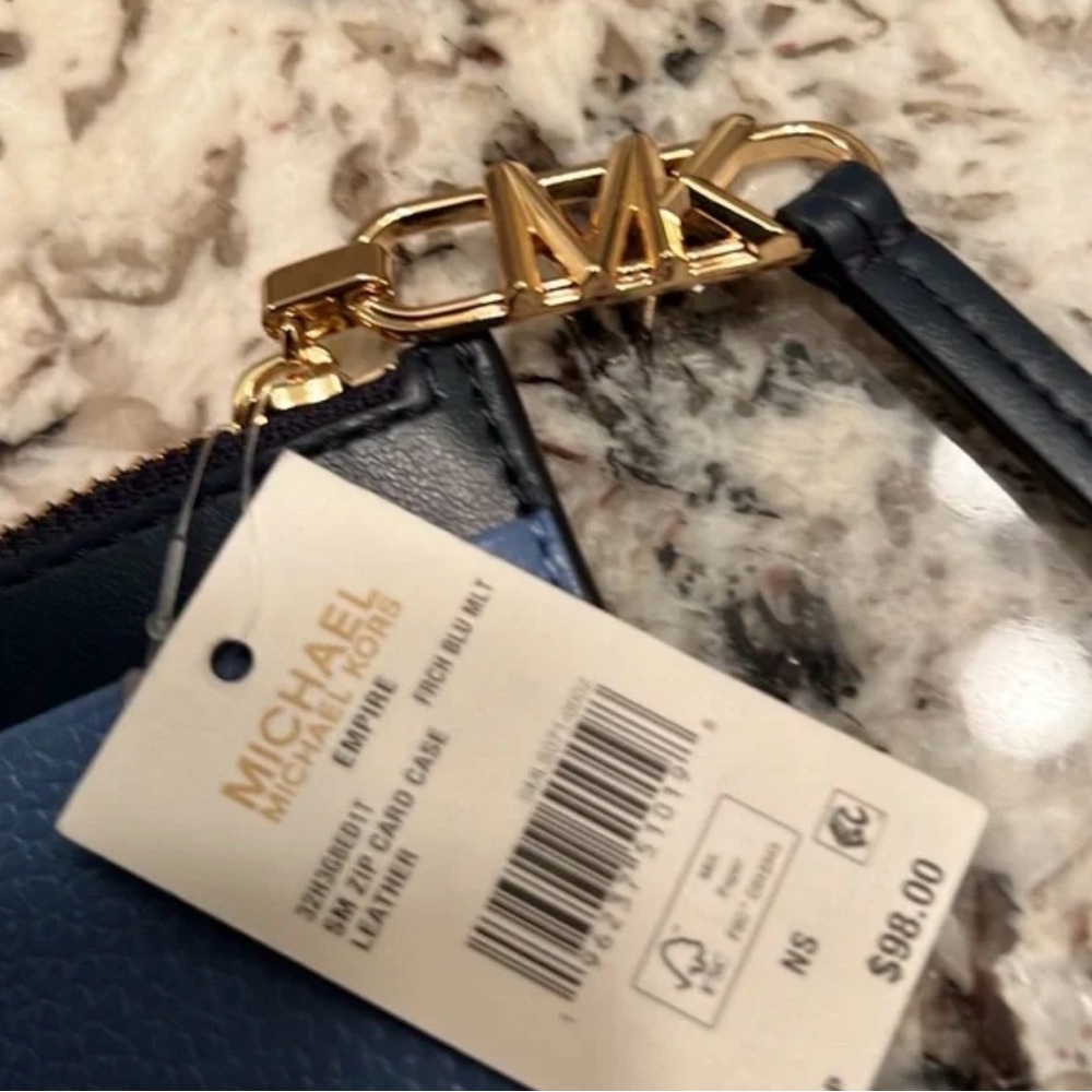 Michael Kors Two-Tone Blue Card Holder - Picture 5 of 9
